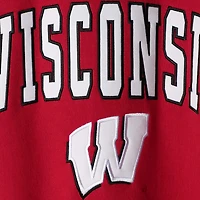 Men's Colosseum Wisconsin Badgers Arch & Logo Crew Neck Sweatshirt