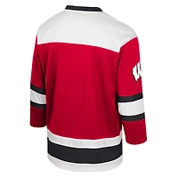 Men's Colosseum  Red Wisconsin Badgers Athletic Machine Fashion Hockey Jersey
