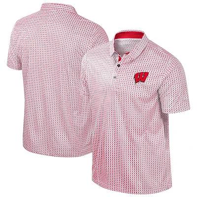 Polo Marty Rival pour homme Colosseum Red Wisconsin Badgers Big & Tall
