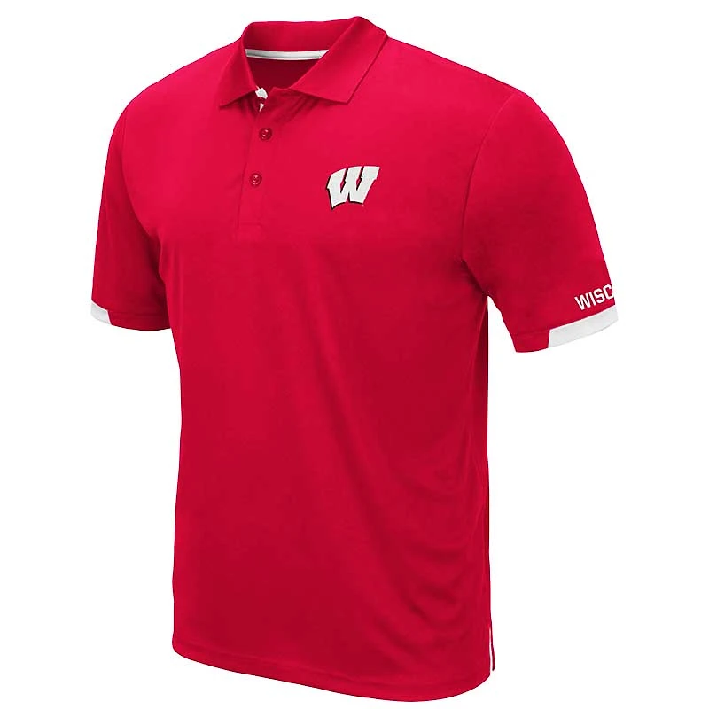 Colosseum Red Wisconsin Badgers Big & Tall Polo Santry pour homme