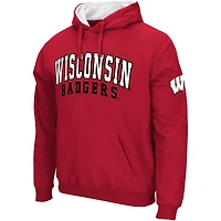 Men's Colosseum Wisconsin Badgers Double Arch Pullover Hoodie