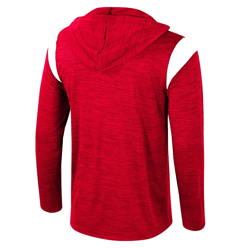 Coupe-vent à demi-zip Dozer pour homme Colosseum Red Wisconsin Badgers