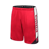 Men's Colosseum Red Wisconsin Badgers Haller Shorts