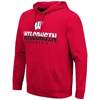 Men's Colosseum Red Wisconsin Badgers Lantern Pullover Hoodie
