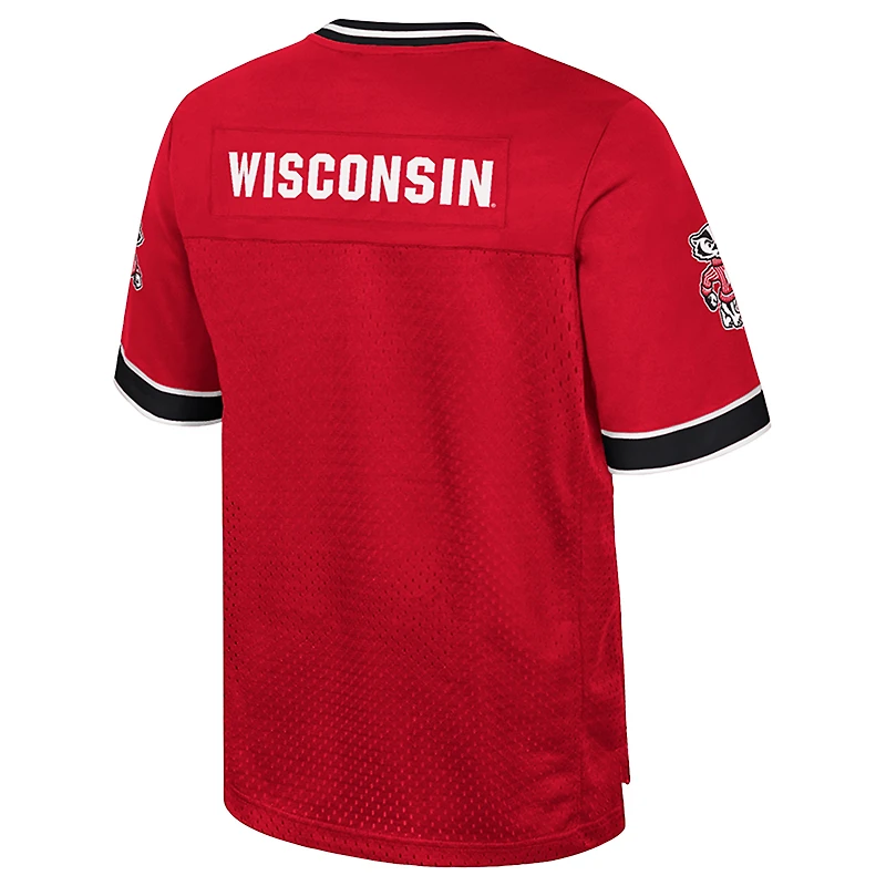 Men's Colosseum  Red Wisconsin Badgers Nothing But The Hits Football Jersey