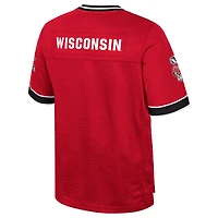 Men's Colosseum  Red Wisconsin Badgers Nothing But The Hits Football Jersey