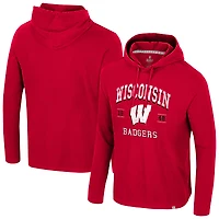 Men's Colosseum  Red Wisconsin Badgers Simoleans Washed Hoodie