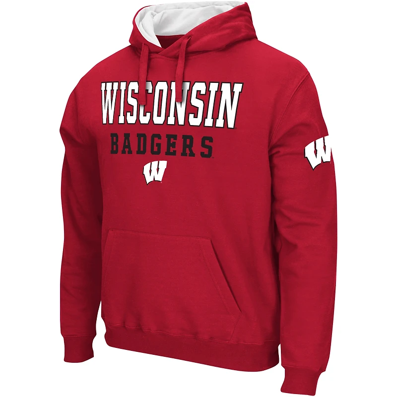Sweat à capuche Colosseum Red Wisconsin Badgers Sunrise pour homme