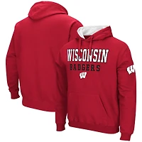 Men's Colosseum Red Wisconsin Badgers Sunrise Pullover Hoodie