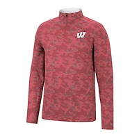 Men's Colosseum Red Wisconsin Badgers Tivo Quarter-Zip Jacket