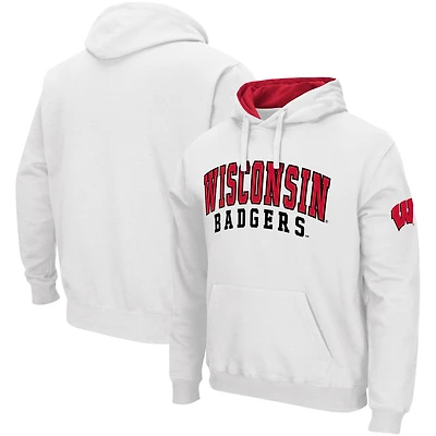 Men's Colosseum Wisconsin Badgers Double Arch Pullover Hoodie