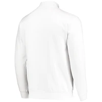 Men's Colosseum White Wisconsin Badgers Tortugas Logo Quarter-Zip Jacket