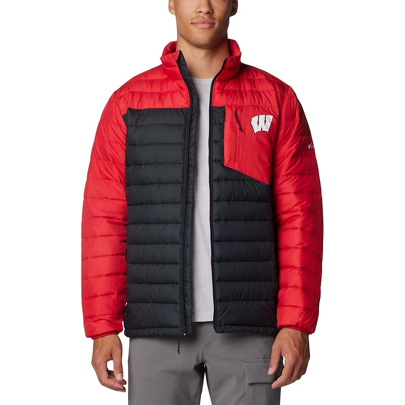 Men's Columbia  Black Wisconsin Badgers Double Blitz Omni-Heat Infinity Insulated Full-Zip Jacket
