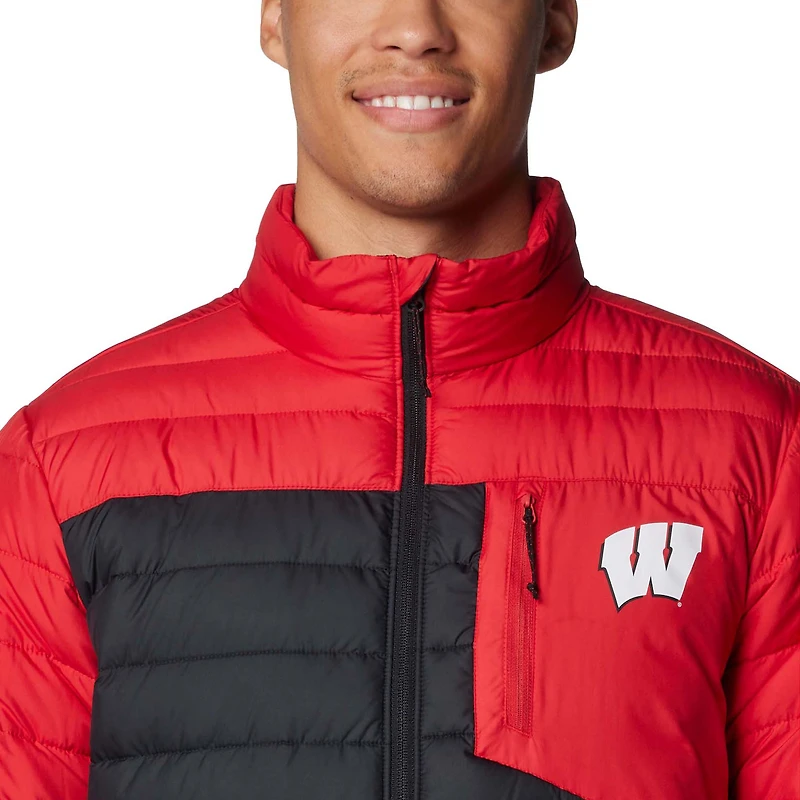 Men's Columbia  Black Wisconsin Badgers Double Blitz Omni-Heat Infinity Insulated Full-Zip Jacket