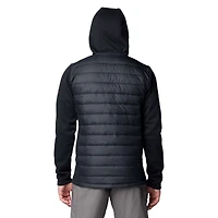 Men's Columbia  Black Wisconsin Badgers Out-Shield Hybrid Full-Zip Hoodie Jacket