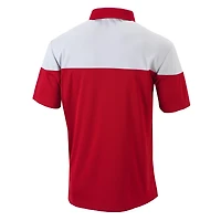 Men's Columbia Red Wisconsin Badgers Best Ball Omni-Wick Polo