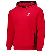 Sweat à capuche en polaire Flanker pour homme Columbia Red Wisconsin Badgers