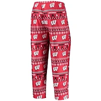 Ensemble de nuit pour homme Concepts Sport Red Wisconsin Badgers, haut à manches longues et pantalon