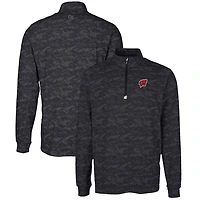 Pull-over extensible à imprimé camouflage Traverse pour homme, coupeur et buck, noir, Wisconsin Badgers, grandes tailles