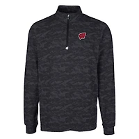 Pull-over extensible à imprimé camouflage Traverse pour homme, coupeur et buck, noir, Wisconsin Badgers, grandes tailles