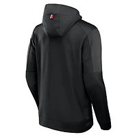 Sweat à capuche entièrement zippé Fanatics pour hommes, noir, Wisconsin Badgers Defender