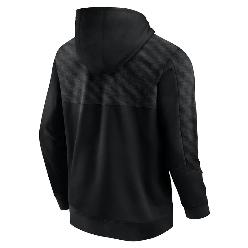Sweat à capuche noir Fanatics pour hommes, Wisconsin Badgers Defender