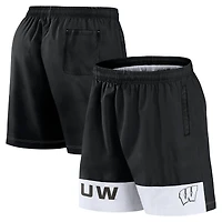 Men's Fanatics Black Wisconsin Badgers Elements Intensity Woven Shorts