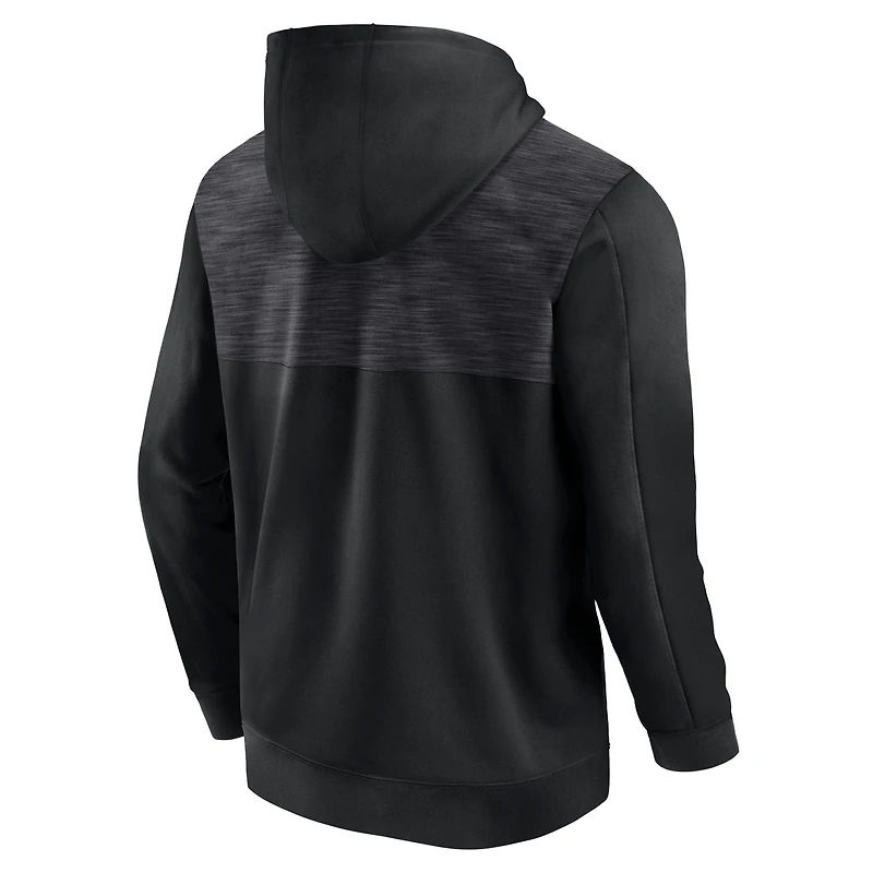 Sweat à capuche entièrement zippé Fanatics pour hommes, noir, Wisconsin Badgers Power Index