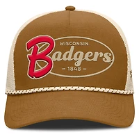 Men's Fanatics Brown Wisconsin Badgers Trucker Adjustable Hat