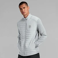 Veste zippée complète avec logo principal ton sur Fanatics Grey Wisconsin Badgers pour homme