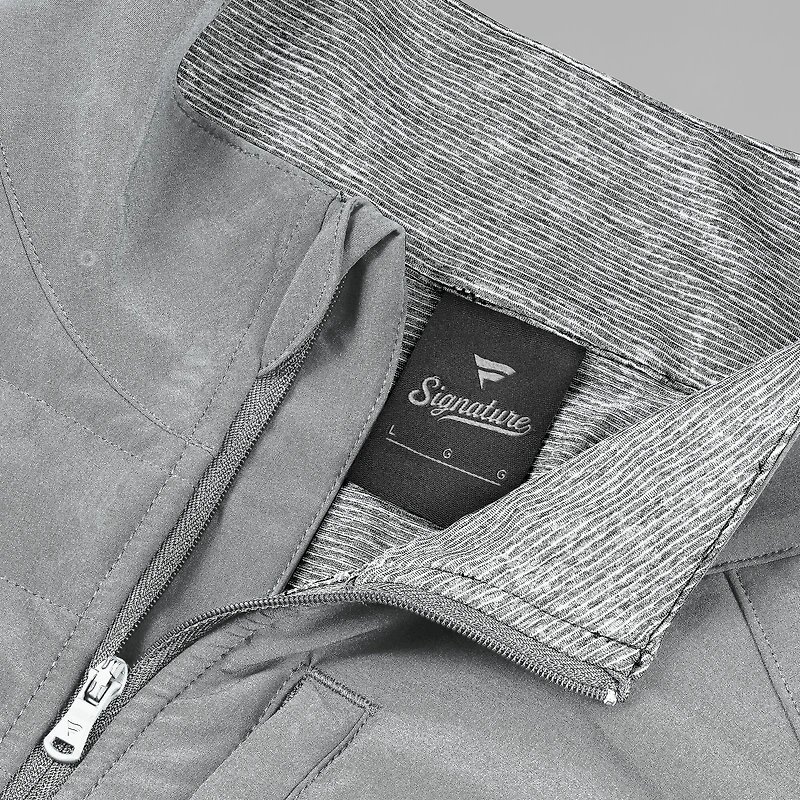 Veste zippée complète avec logo principal ton sur Fanatics Grey Wisconsin Badgers pour homme