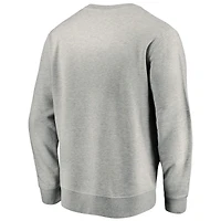 Men's Fanatics Heathered Gray Wisconsin Badgers Standard Division Pullover Sweatshirt