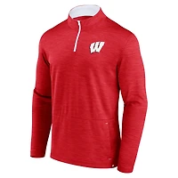 Men's Fanatics Red Wisconsin Badgers Classic Homefield Quarter-Zip Top
