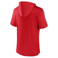 Men's Fanatics  Red Wisconsin Badgers Core Read Raglan Hoodie T-Shirt