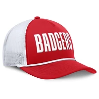 Men's Fanatics Red Wisconsin Badgers Dutch Foam Front Adjustable Trucker Hat