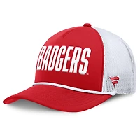 Casquette de camionneur ajustable en mousse rouge des Wisconsin Badgers pour hommes Fanatics