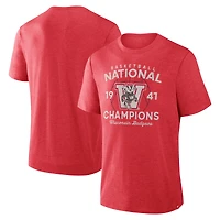 T-shirt rouge à trois mélanges Dynamic Showdown pour hommes de Fanatics Wisconsin Badgers