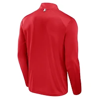 Veste zippée à quart de tour Fundamental Defender pour homme Fanatics Red Wisconsin Badgers