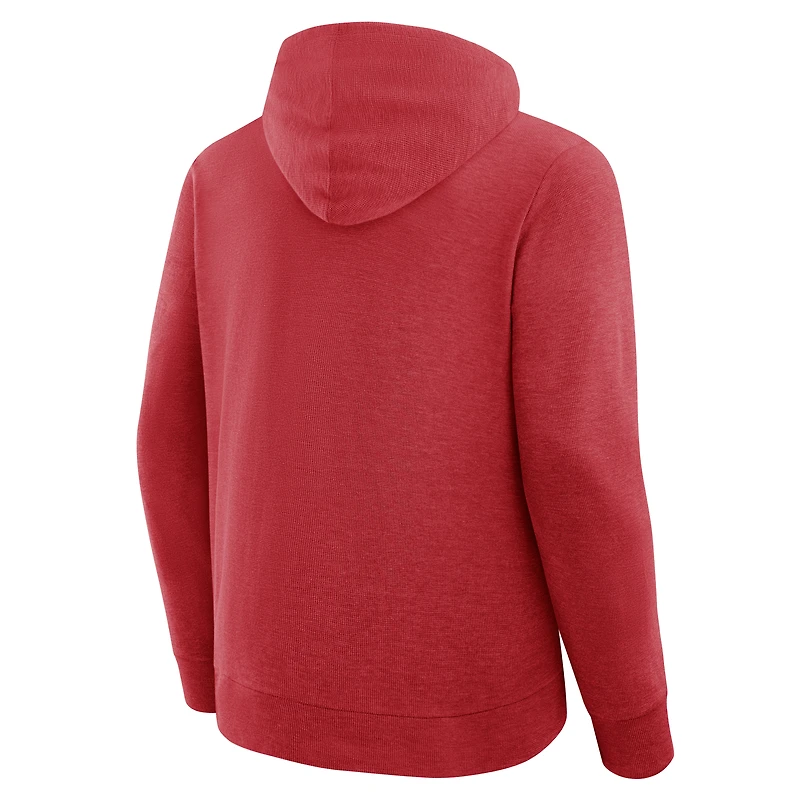 Men's Fanatics Red Wisconsin Badgers Hometown Premium Huddle Up Long Sleeve Hoodie T-Shirt