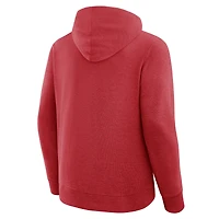 Men's Fanatics Red Wisconsin Badgers Hometown Premium Huddle Up Long Sleeve Hoodie T-Shirt