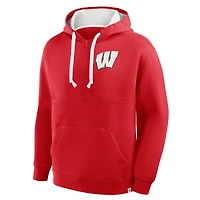 Men's Fanatics Red Wisconsin Badgers Hometown Premium Rise And Conquer Half-Zip Hoodie