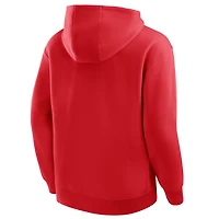 Men's Fanatics Red Wisconsin Badgers Hometown Premium Rise And Conquer Half-Zip Hoodie