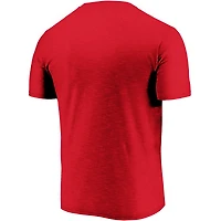 Men's Fanatics Red Wisconsin Badgers Lockup Space-Dye T-Shirt
