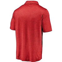 Polo strié rouge Wisconsin Badgers de marque Fanatics pour homme