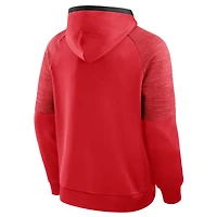 Men's Fanatics Red Wisconsin Badgers Quad Defender Hoodie