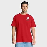 Men's Fanatics Red Wisconsin Badgers Quad Legacy T-Shirt