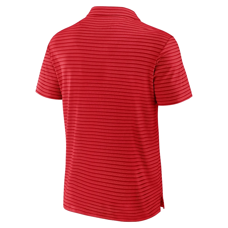 Polo à rayures rouges Victory Calls des Wisconsin Badgers Fanatics pour hommes