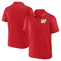 Men's Fanatics Red Wisconsin Badgers Victory Calls Stripe Polo