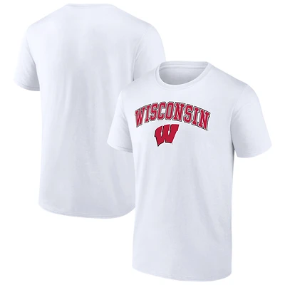 Men's Fanatics White Wisconsin Badgers Campus T-Shirt