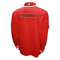 Men's Franchise Club Red Wisconsin Badgers 3-in-1 Double-Down T-Shirt & Quarter-Zip Pullover Set